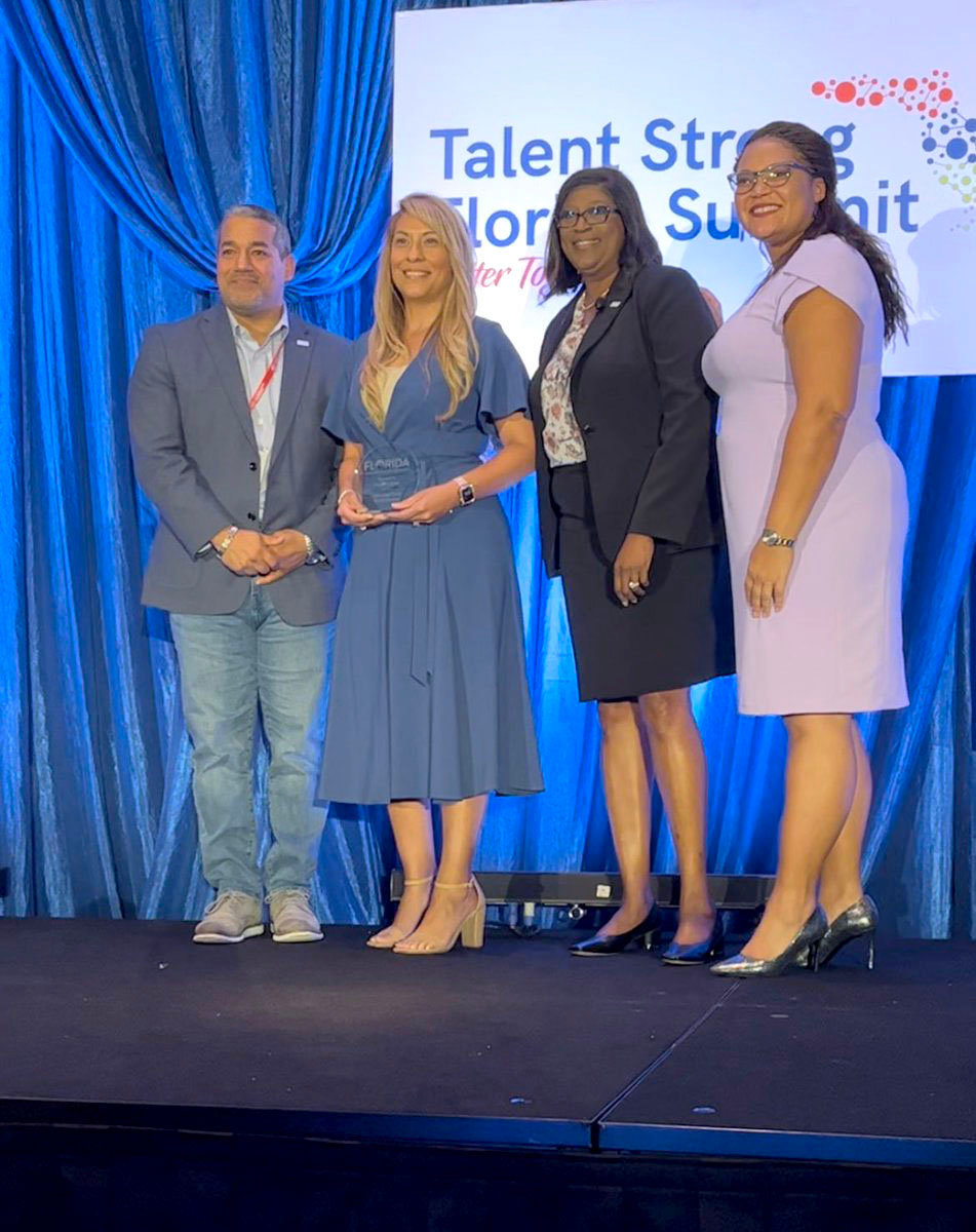 Noemi Perez, President and CEO of The Immokalee Foundation (second from the left) was named Florida College Access Network’s 2022 College Ready Florida Innovator.